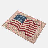 Patriotische amerikanische Flagge Doormat Rug Gesc Fußmatte (Schrägansicht)