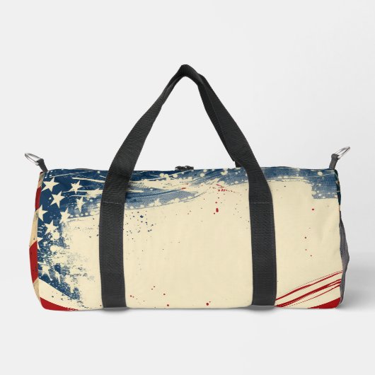 Patriotische amerikanische Flagge Duffle Bag (Vorderseite)