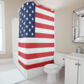 Patriotische amerikanische Flagge Duschvorhang (Beispiel)