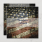 Patriotische amerikanische Flagge Einladung mit UA (Vorne/Hinten)