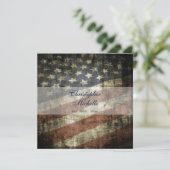 Patriotische amerikanische Flagge Einladung mit UA (Stehend Vorderseite)