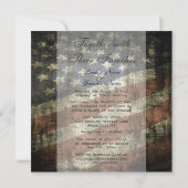 Patriotische amerikanische Flagge Einladung mit UA (Rückseite)