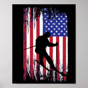 Patriotische amerikanische Flagge Einzigartiges Ge Poster