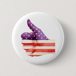 Patriotische amerikanische Flagge Farbe Hand Wie Z Button