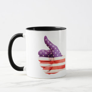 Patriotische amerikanische Flagge Farbe Hand Wie Z Tasse