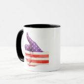 Patriotische amerikanische Flagge Farbe Hand Wie Z Tasse (Vorderseite Links)