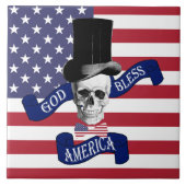 Patriotische amerikanische Flagge Fliese (Vorderseite)