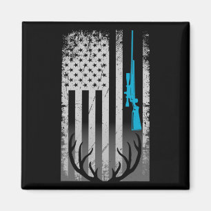 Patriotische amerikanische Flagge Funny Deer Junti Magnet