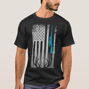 Patriotische amerikanische Flagge Funny Deer Junti T-Shirt