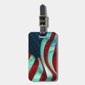 Patriotische amerikanische Flagge Gepäckanhänger (Vorderseite vertikal)