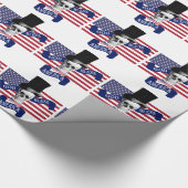 Patriotische amerikanische Flagge Geschenkpapier (Ecke)