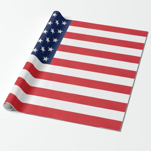 Patriotische amerikanische Flagge Geschenkpapier (Ungerollt)