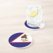 Patriotische amerikanische Flagge Getränkeuntersetzer (Seite)