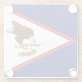 Patriotische amerikanische Flagge Glasuntersetzer (Rückseite)