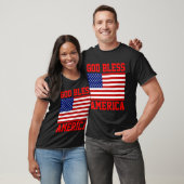 Patriotische amerikanische Flagge Gott segne Ameri T-Shirt (Unisex)