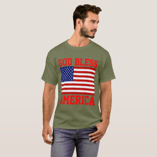 Patriotische amerikanische Flagge Gott segne Ameri T-Shirt
