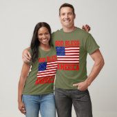 Patriotische amerikanische Flagge Gott segne Ameri T-Shirt (Unisex)