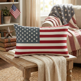 Patriotische amerikanische Flagge in Rot-Weiß und  Lendenkissen