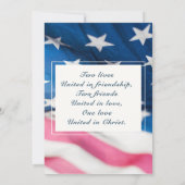 Patriotische amerikanische Flagge Inspiration Hoch Save The Date (Rückseite)