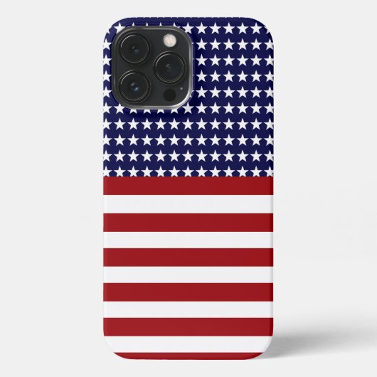 Patriotische Amerikanische Flagge Inspiriert iPhone Hülle (Rückseite)