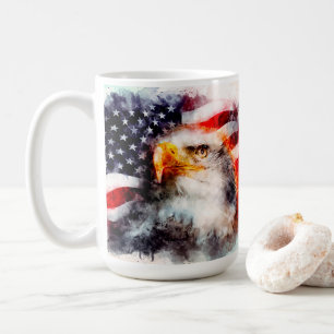 Patriotische amerikanische Flagge Kaffeetasse