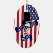 Patriotische amerikanische Flagge Keramik Ornament (Rechts)