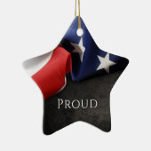 Patriotische amerikanische Flagge Keramik Ornament (Rechts)