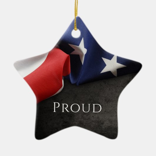 Patriotische amerikanische Flagge Keramik Ornament (Vorne)