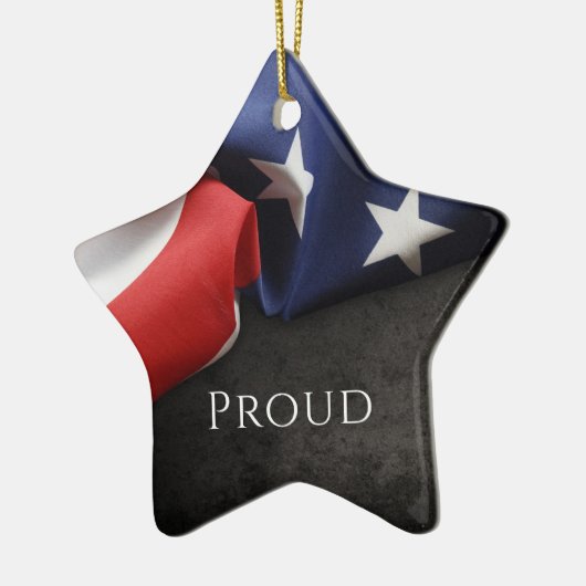 Patriotische amerikanische Flagge Keramik Ornament (Links)