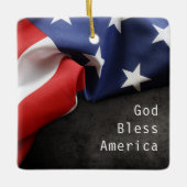 Patriotische amerikanische Flagge Keramikornament (Vorderseite)