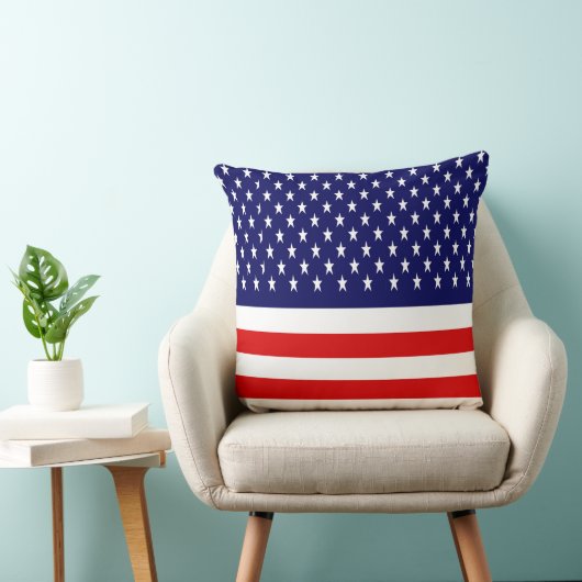 Patriotische amerikanische Flagge Kissen (Stuhl )