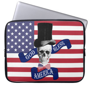 Patriotische amerikanische Flagge Laptopschutzhülle
