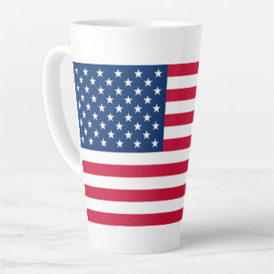 Patriotische amerikanische Flagge Latte Tasse