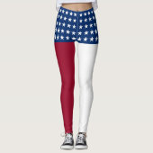 Patriotische amerikanische Flagge Leggings (Vorderseite)