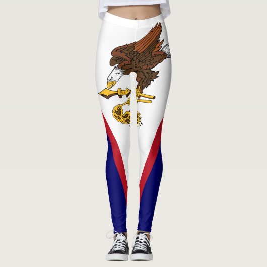 Patriotische amerikanische Flagge Leggings (Vorderseite)