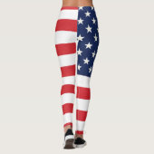 Patriotische amerikanische Flagge Leggings (Rückseite)
