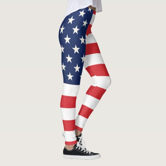 Patriotische amerikanische Flagge Leggings (Rechts)
