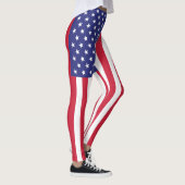 Patriotische amerikanische Flagge Leggings (Rechts)