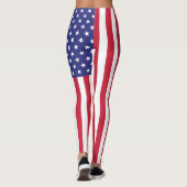 Patriotische amerikanische Flagge Leggings (Rückseite)