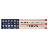 Patriotische amerikanische Flagge Militär Namensplakette (Vorderseite)