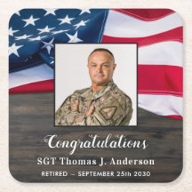 Patriotische amerikanische Flagge Militärruhestand