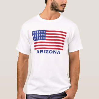 Patriotische amerikanische Flagge mit Arizona-Deta T-Shirt