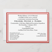 Patriotische amerikanische Flagge mit Einladung (Rückseite)