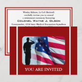 Patriotische amerikanische Flagge mit Einladung (Vorne/Hinten)