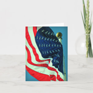 Patriotische amerikanische Flagge Notizkarte Karte