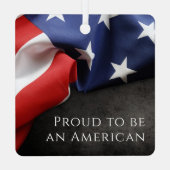 Patriotische amerikanische Flagge Ornament Aus Metall (Rückseite)