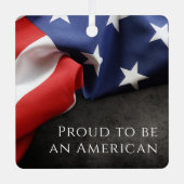 Patriotische amerikanische Flagge Ornament Aus Metall (Vorderseite)