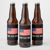Patriotische amerikanische Flagge personalisiert Bierflaschenetikett (Flaschen)