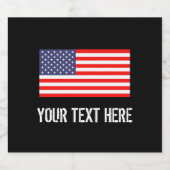 Patriotische amerikanische Flagge personalisiert Bierflaschenetikett (Einzelnes Label)