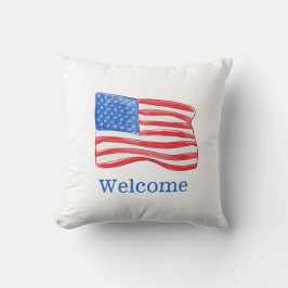 Patriotische Amerikanische Flagge Personalisiert Kissen